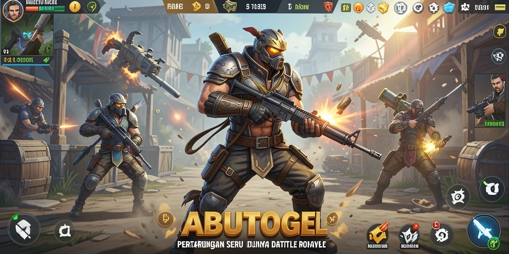 Gameplay seru ABUTOGEL dengan aksi Battle Royale yang mendebarkan.