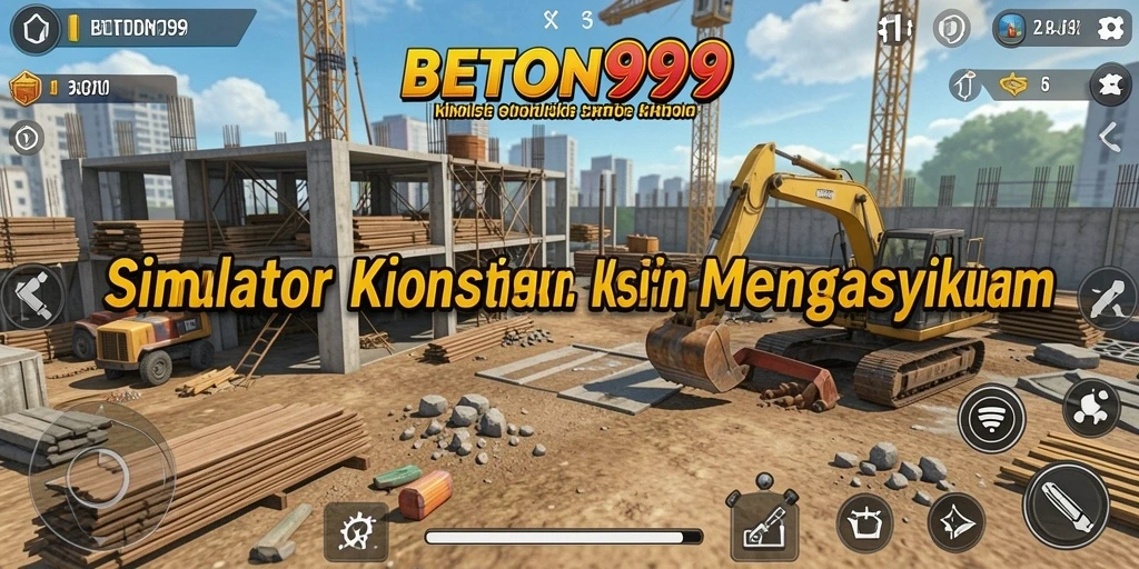 Tangkapan layar gameplay <strong>BETON999</strong> menunjukkan pengalaman konstruksi yang mendetail.