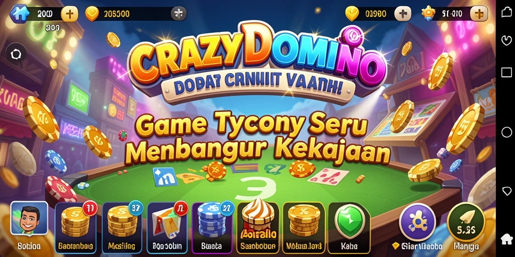 Tampilan menarik dari gameplay CRAZYDOMINO yang menyenangkan.