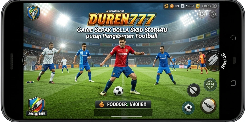 Screenshot DUREN777 menampilkan aksi mendebarkan dalam pertandingan sepak bola.