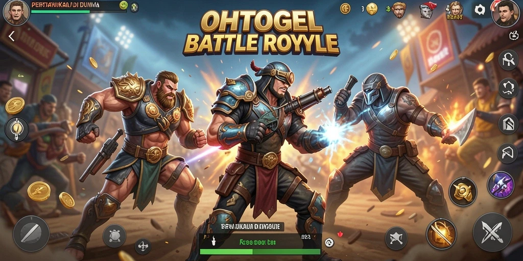 Screenshot gameplay OHTOGEL dengan pertempuran seru.