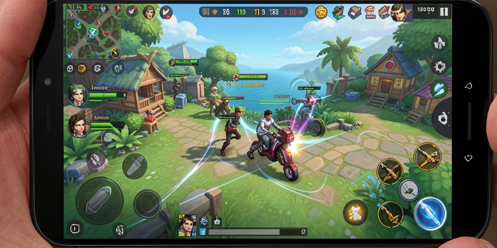 Screenshot T6 menampilkan gameplay yang seru dan penuh warna.