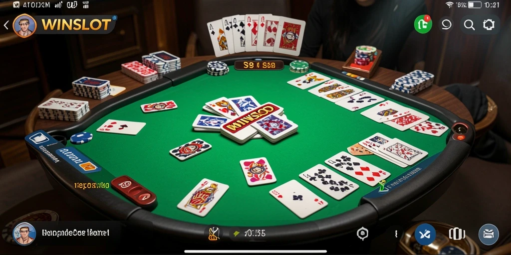 Screenshot permainan Gaple yang menampilkan gameplay seru di WINSLOT.
